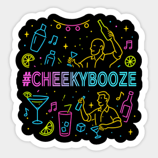 Cheeky Booze Party Sticker